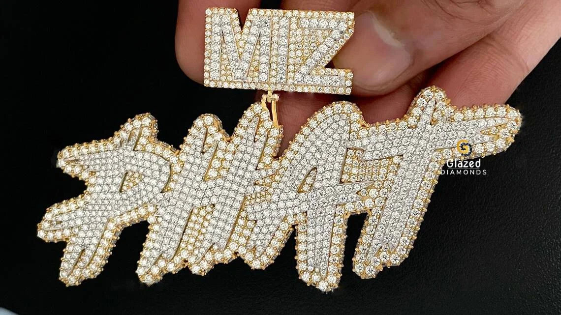 Moissanite Custom Letter Pendant