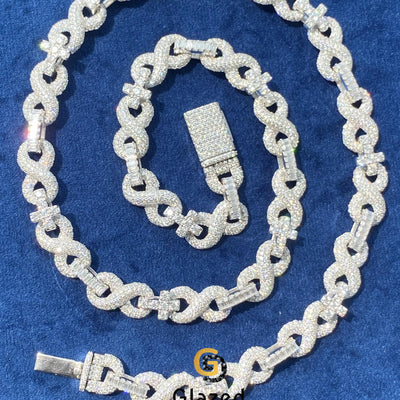 Moissanite Diamond Infinity Link Chain