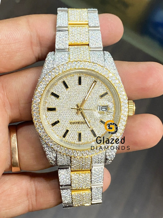 Moissanite Diamond Watch Studded