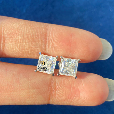 Moissanite Iced Out Stud Earrings