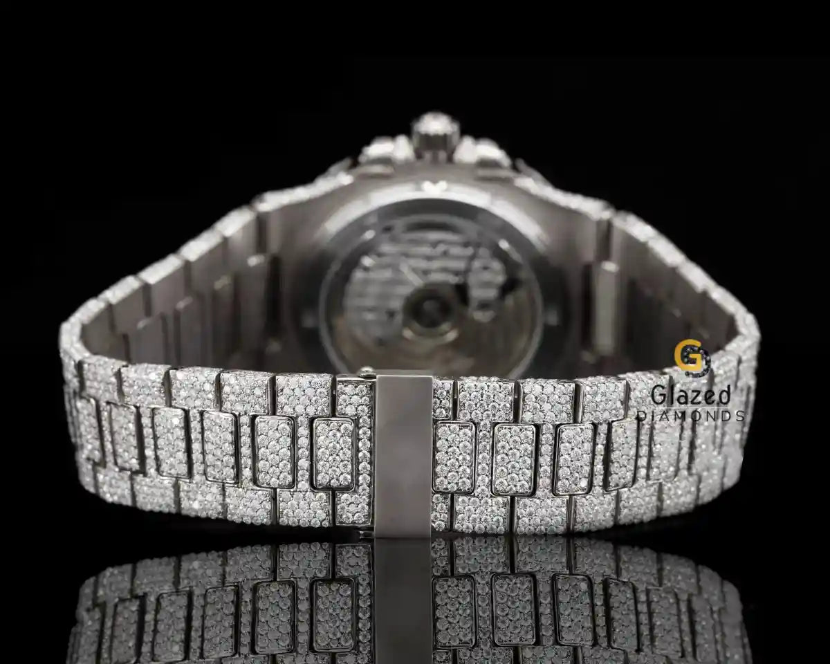 Moissanite Iced Out Watch Men's