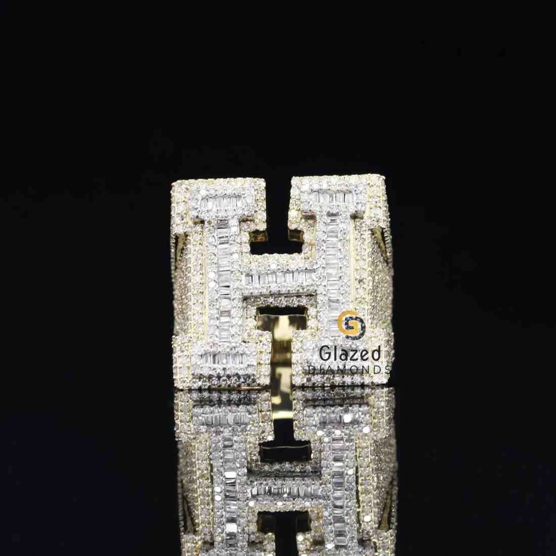 Moissanite Initial Ring