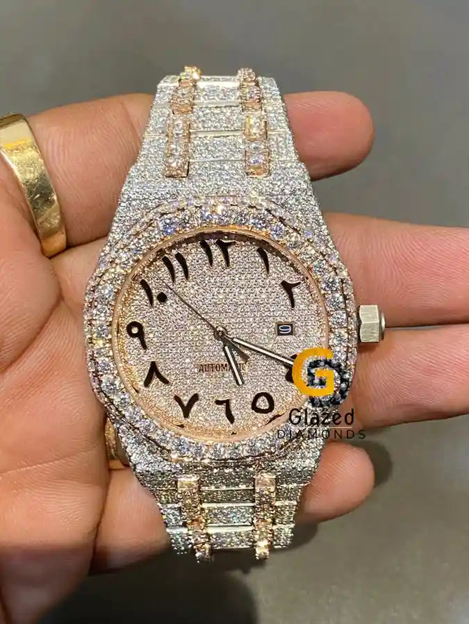 Moissanite Round Bezel Dial Watch