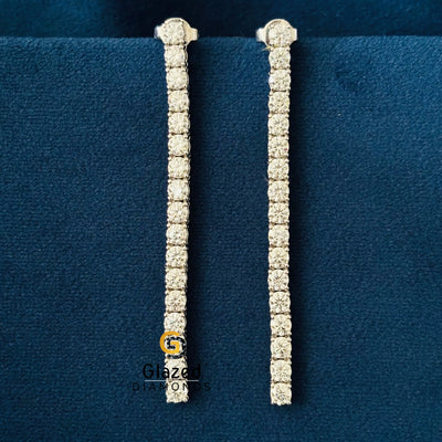 Moissanite Tennis Earrings
