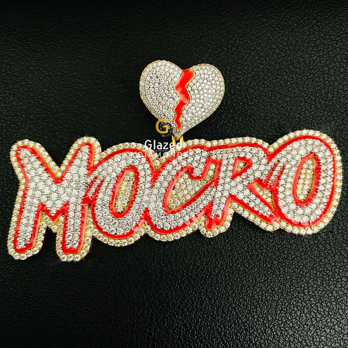 Night Glow Enamel Letter pendant