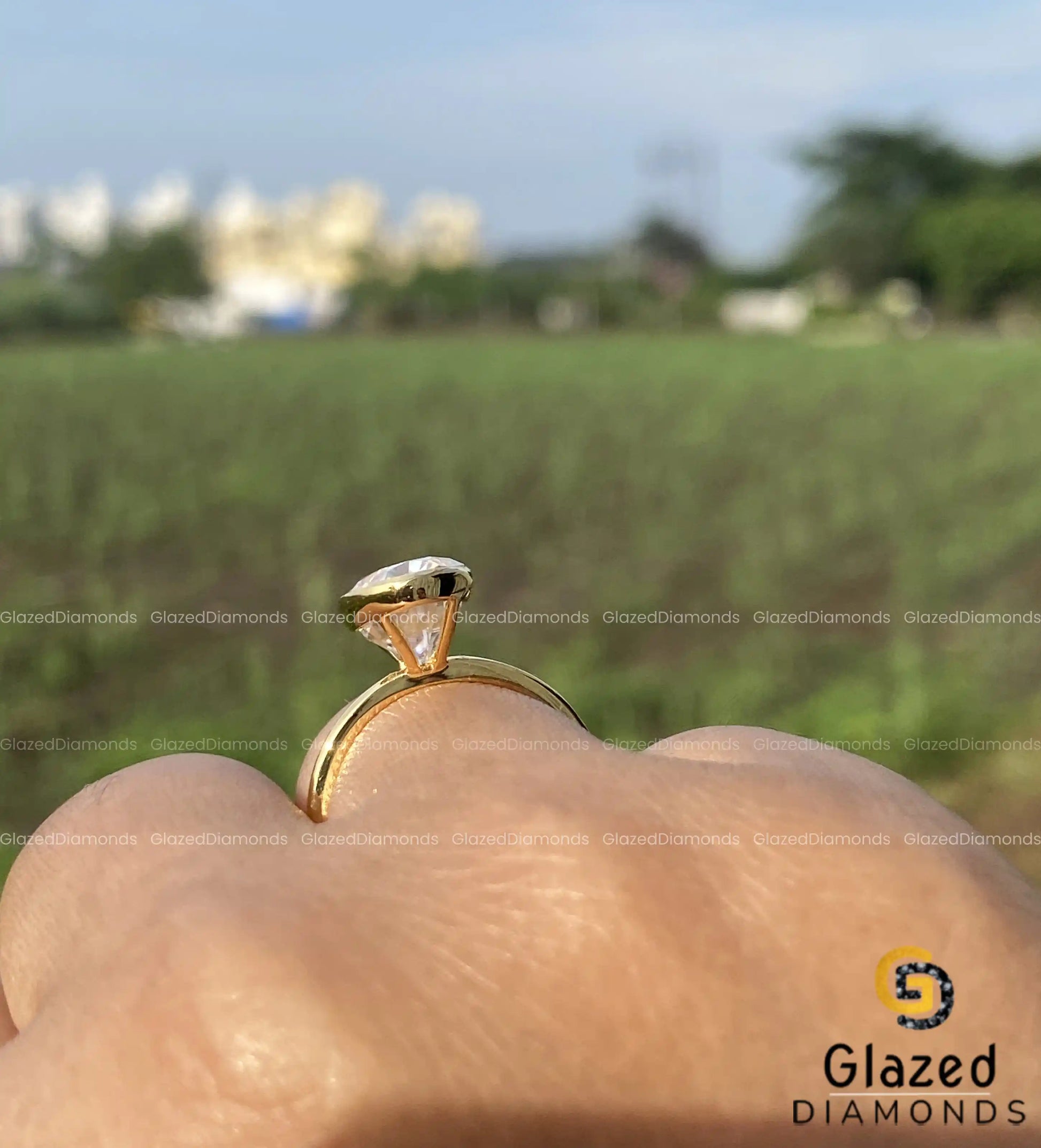 Oval Bezel Ring for Bridal Gifts