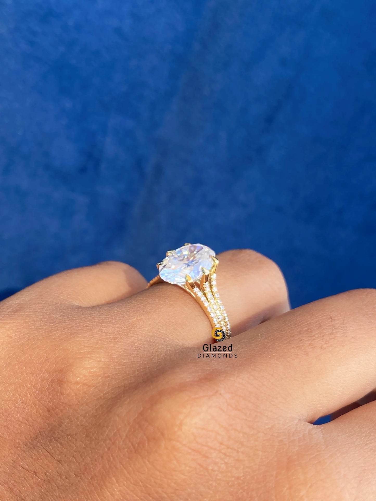 Oval Bridal Promise Ring For Women