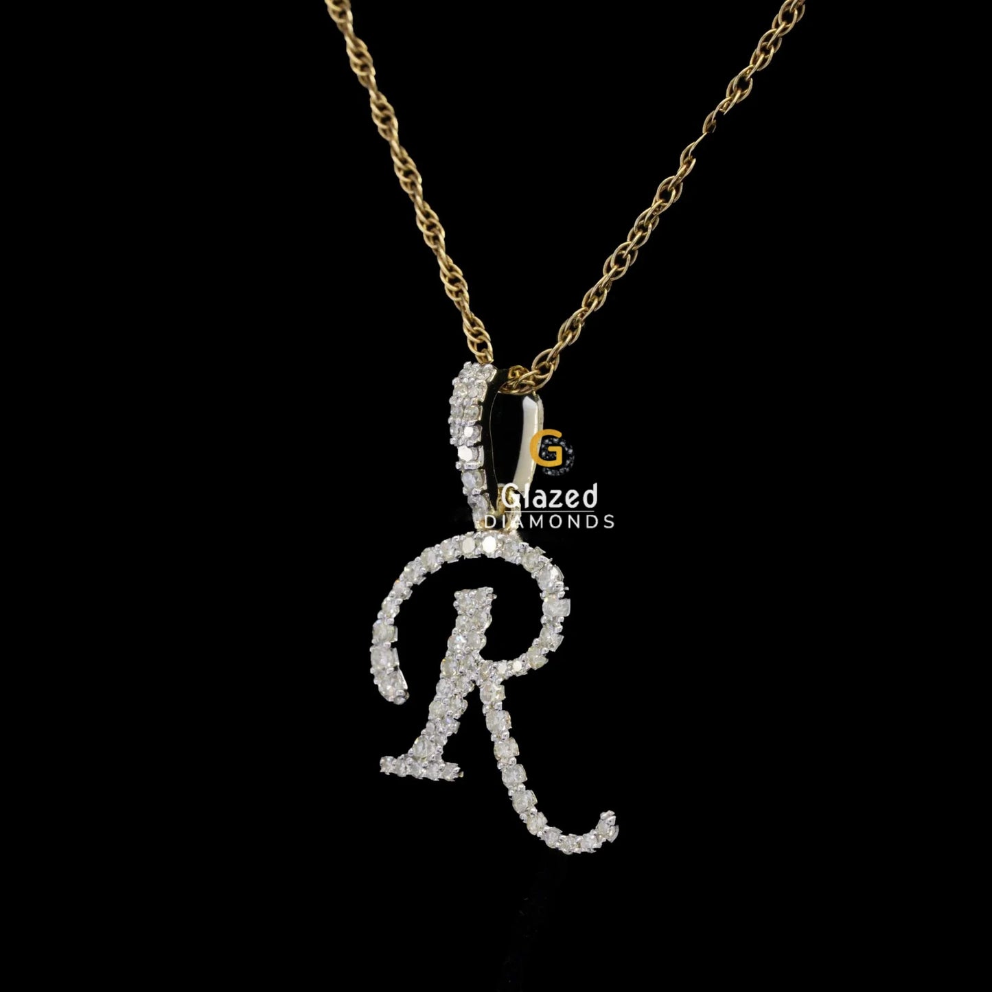 Pave Diamond Set Lette rPendant