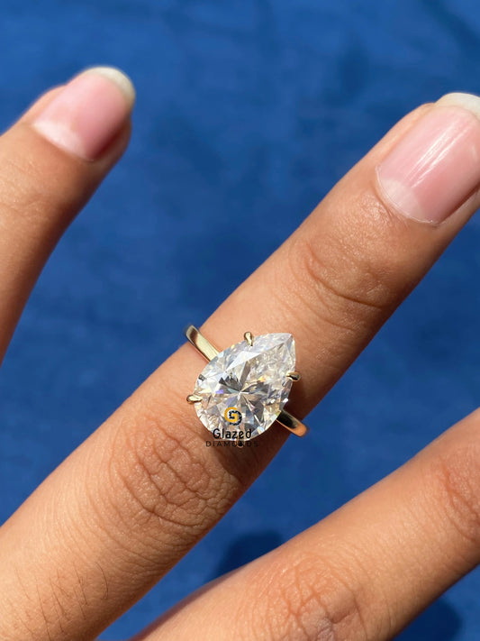 Pear Cut Solitaire Ring