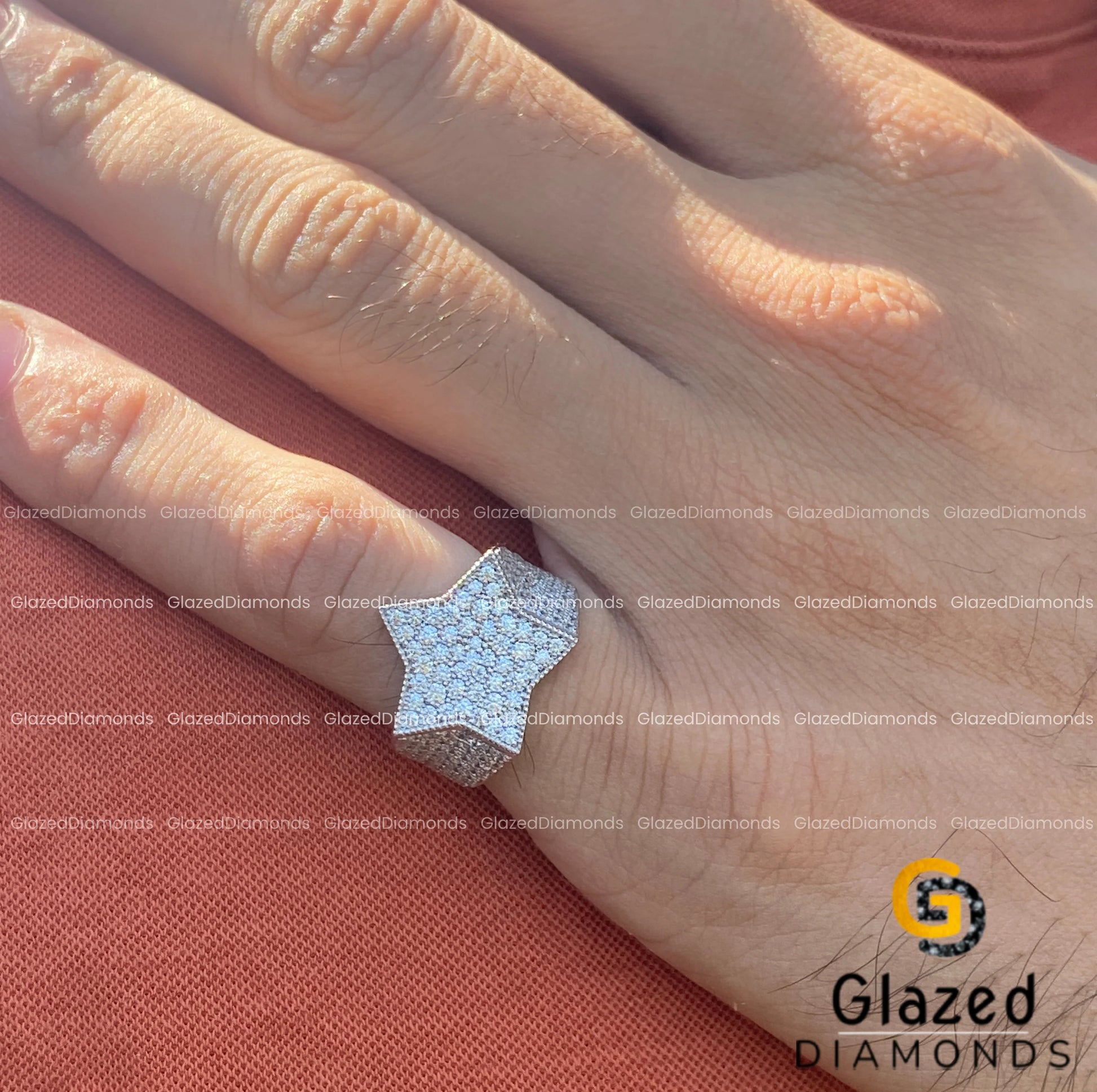 Personalized Size Star Hip Hop Ring