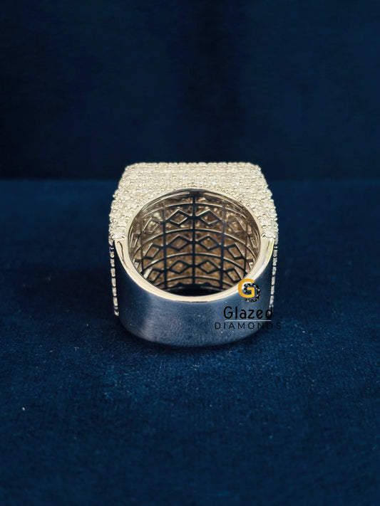 Real VVS1 Moissanite Pave Setting Ring