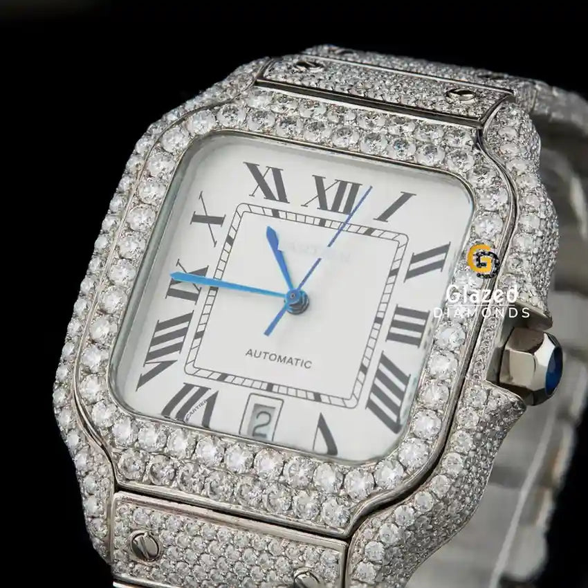 Roman Dial Moissanite Watch