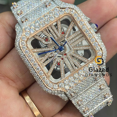 Rose Two Tone Moissanite Watch