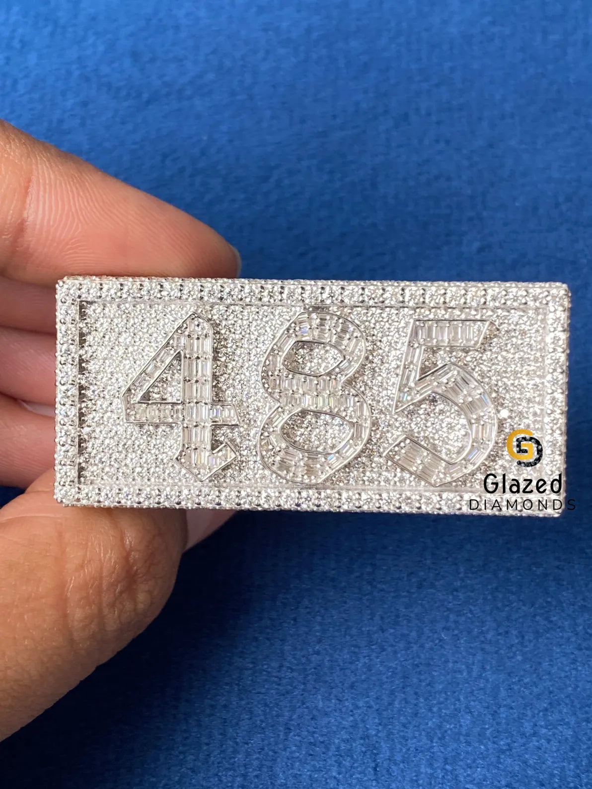 Round_Baguette Moissanite Diamond Studded Hip Hop Ring