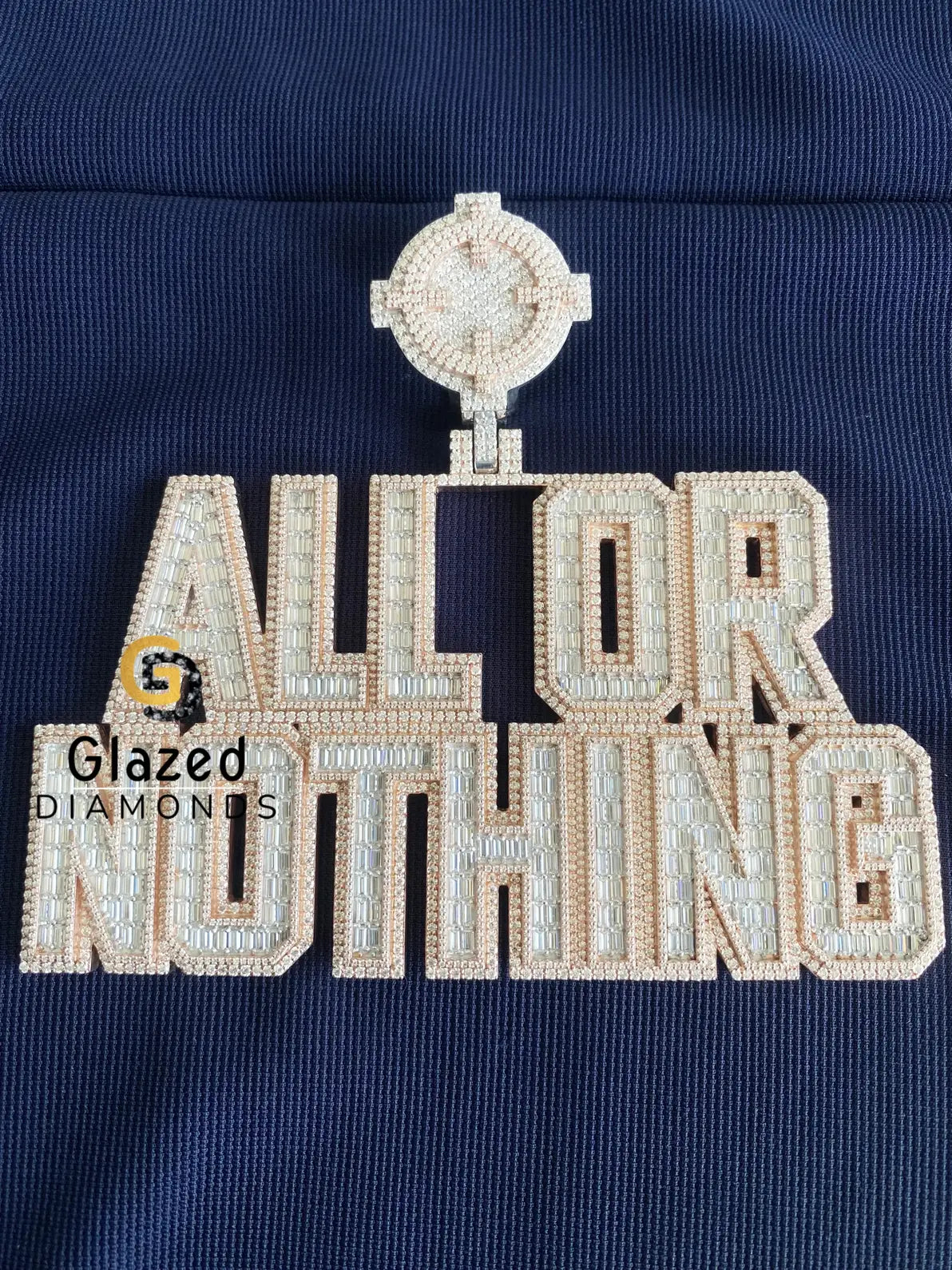 Round Baguette Moissanite Hip Hop Pendant For Men