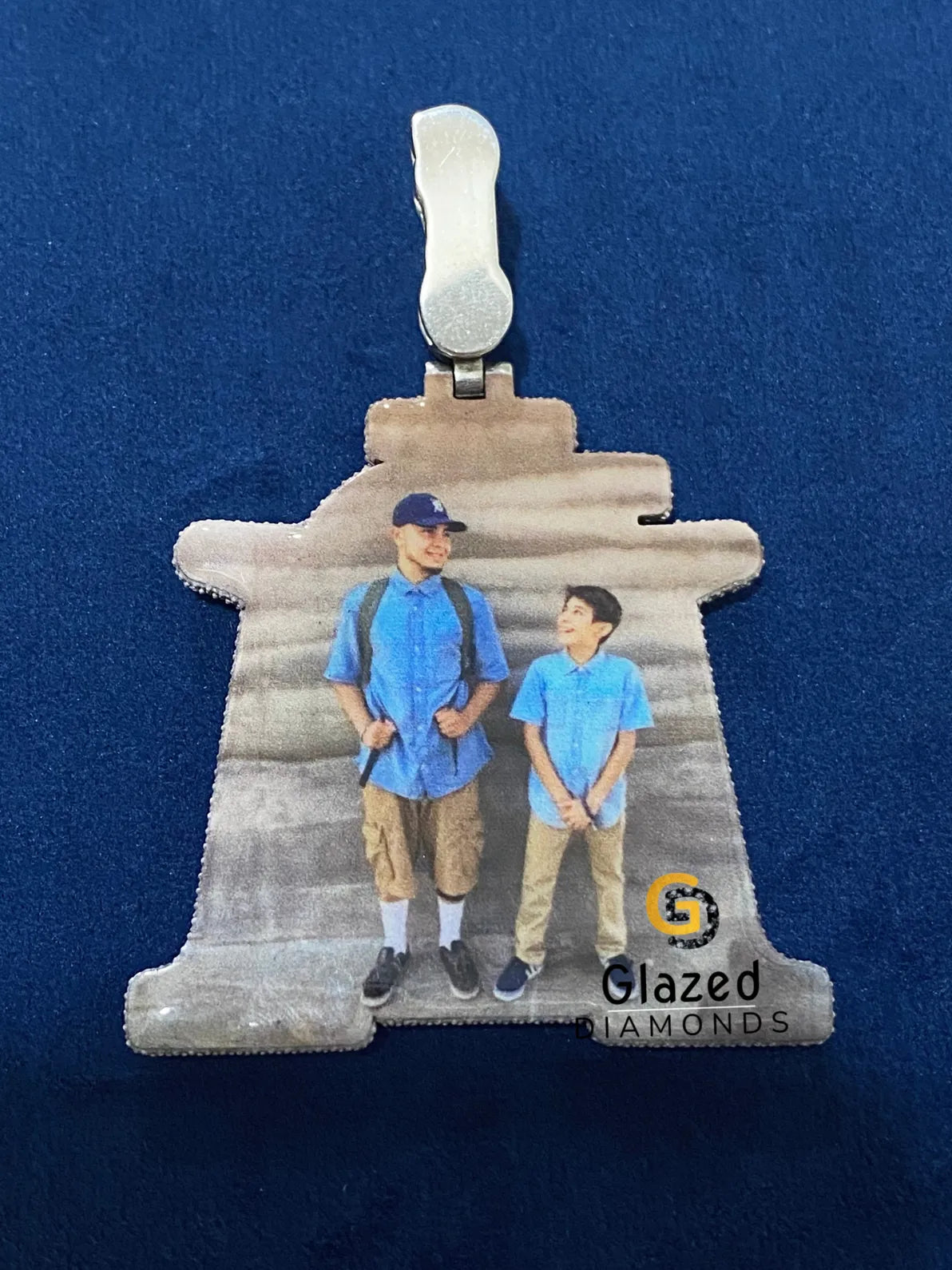 Round Moissanite 925 Silver Bust Down Pendant