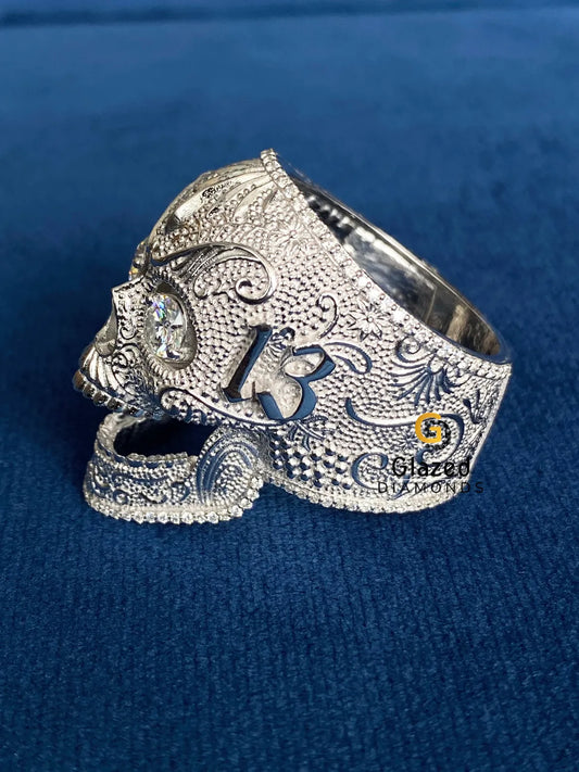 Round Moissanite D Colorless Hip Hop Ring