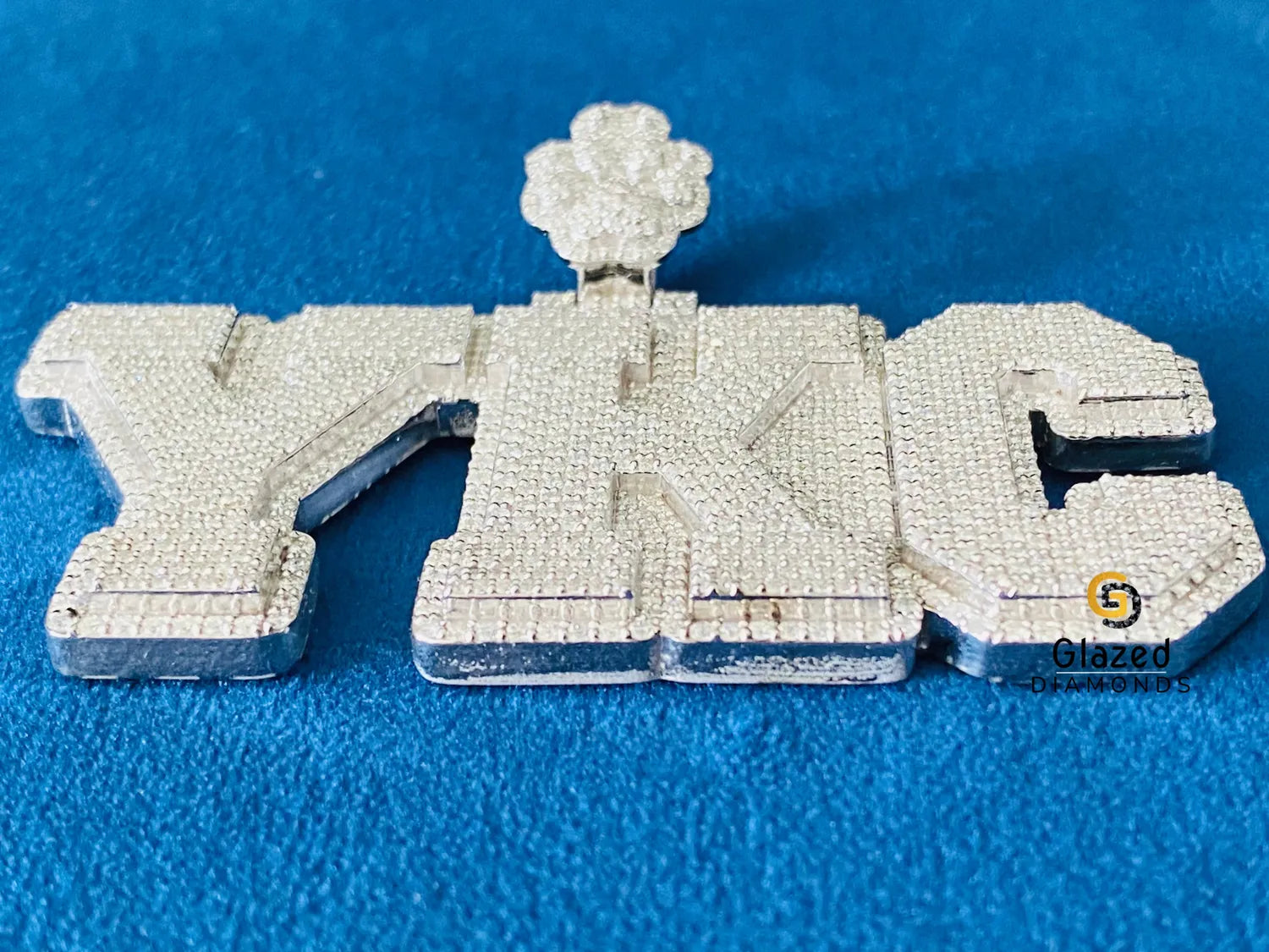 Round Moissanite Fully Diamond Studded Custom Letter Pendant