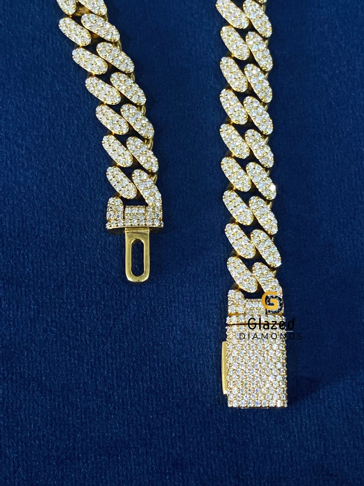 Round Moissanite Hip Hop Cuban Link Bracelet