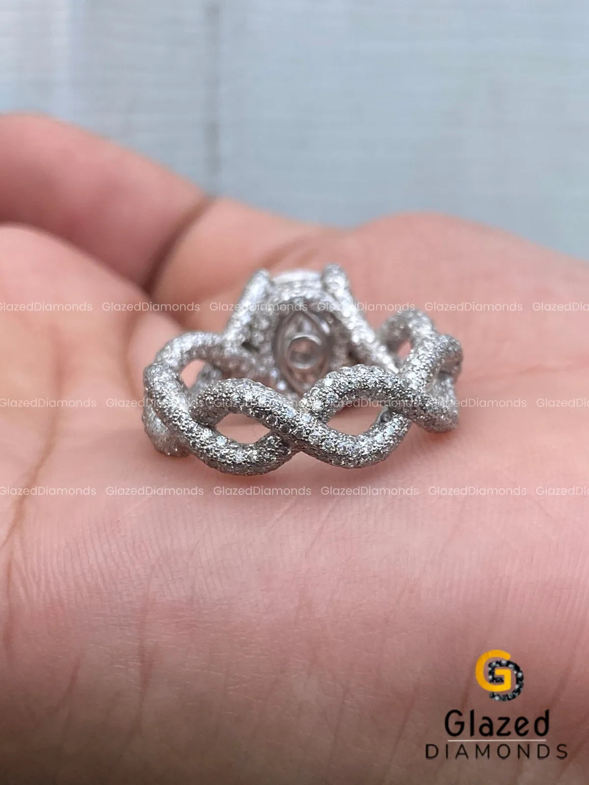 Round Moissanite Hip Hop Ring