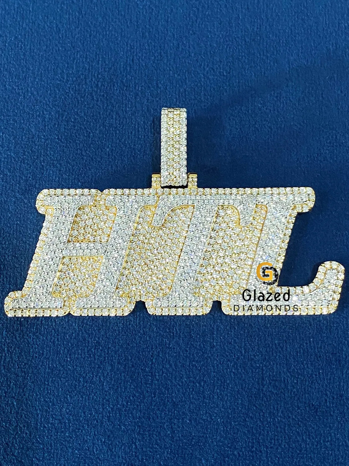 Round VVS Moissanite Customized Letter Hip Hop Pendant