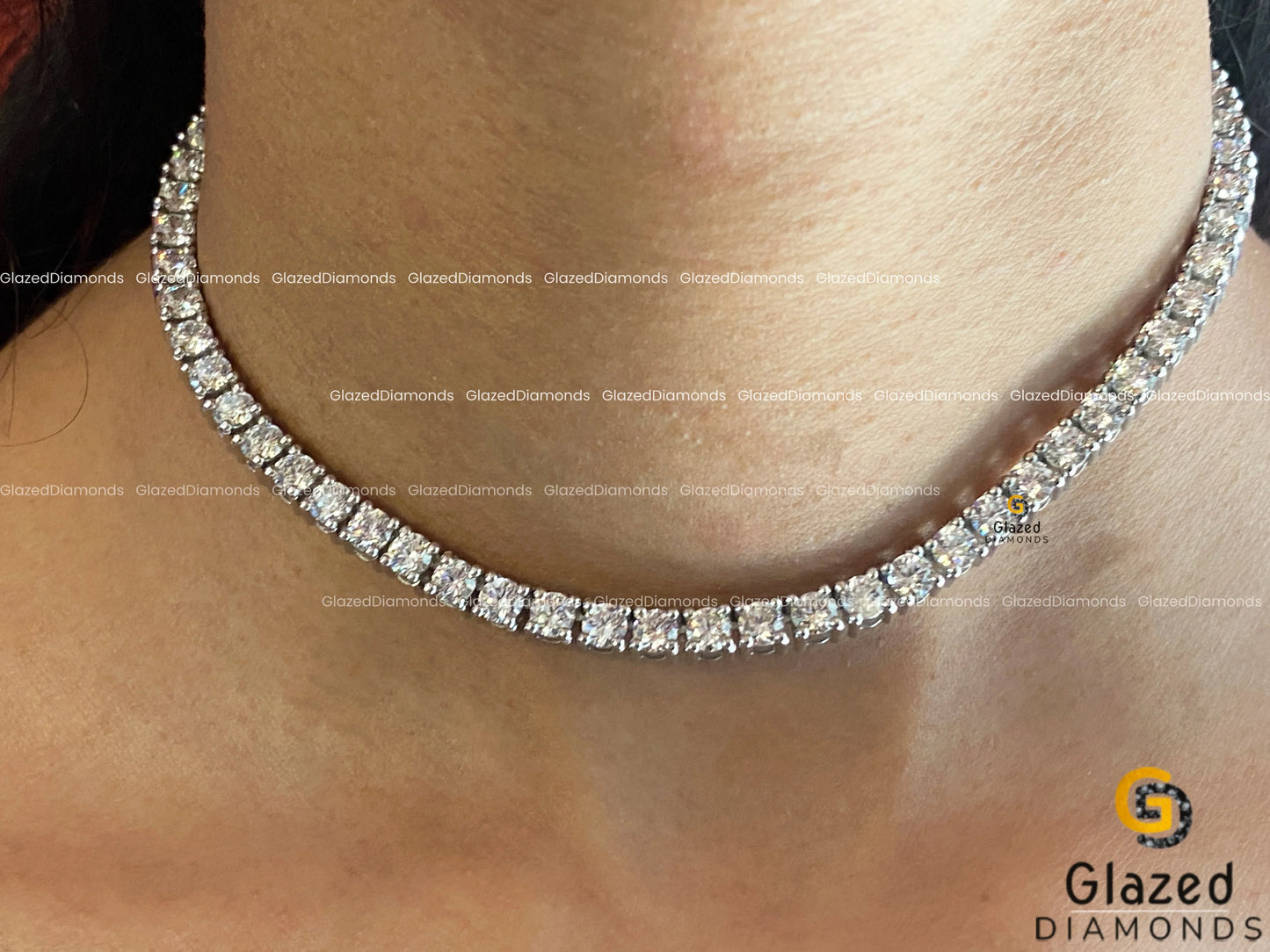 SOLID 925 Sterling Silver Tennis Chain