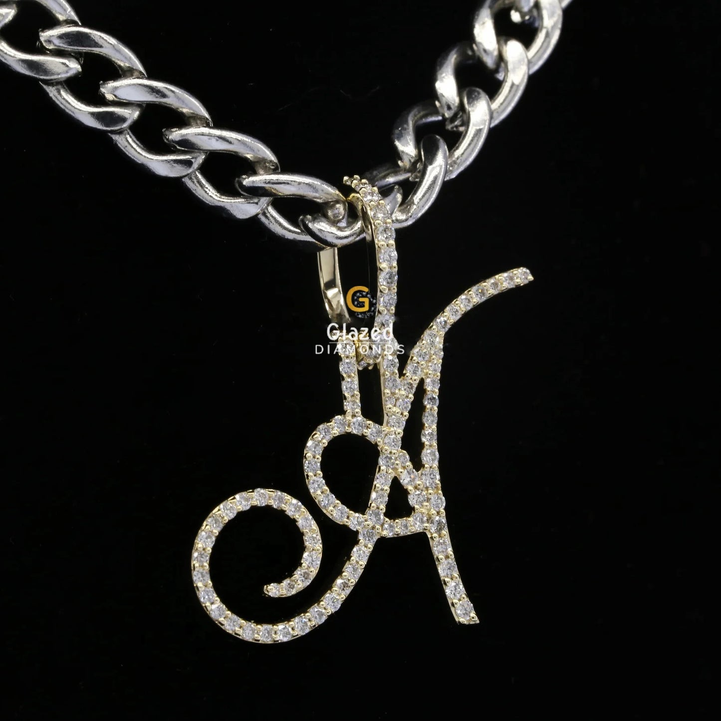 Single Letter Moissanite Pendant