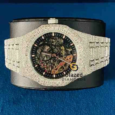 Skeletal Dial Moissanite D Colorless Hip Hop Watch