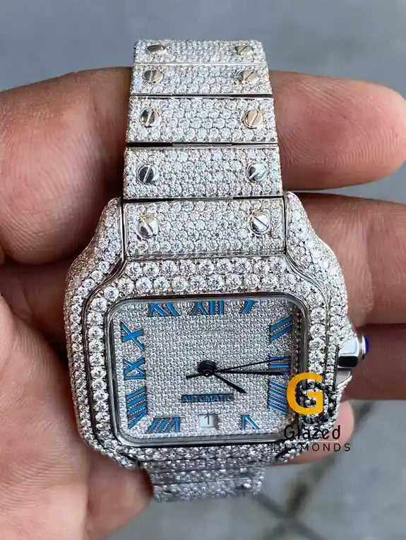 Sky Roman Letter Moissanite Watch