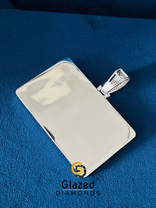 Solid 925 Sterling Silver ATM Card Moissanite Pendant For Him