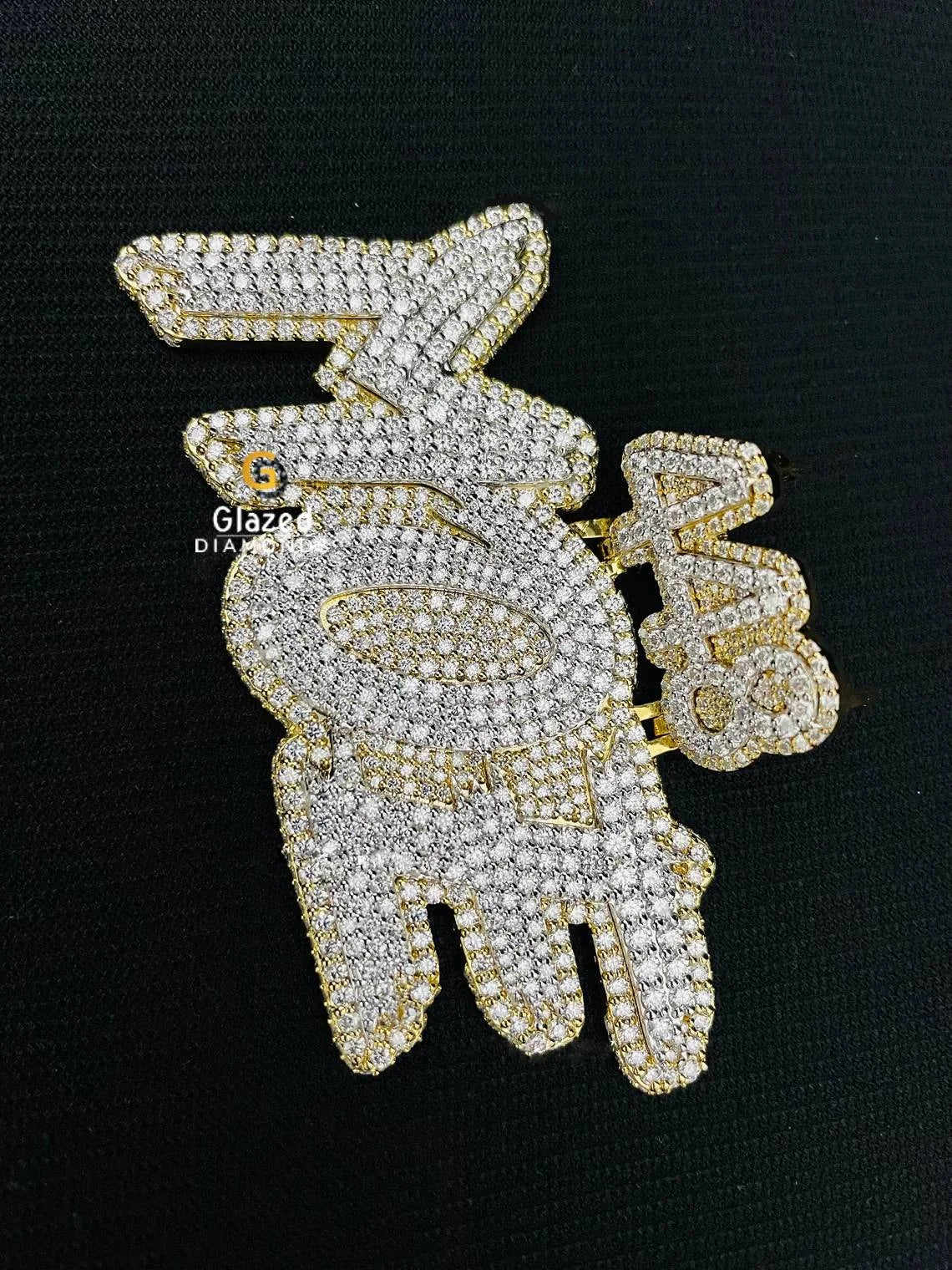 Solid Gold Moissanite Pendant