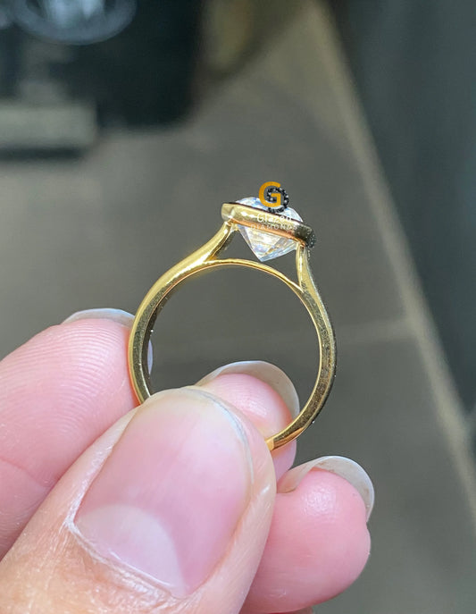 Solitaire Emerald Cut Ring