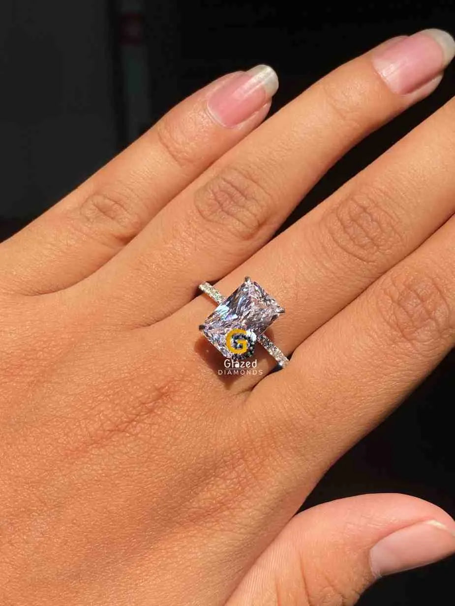 Solitaire Moissanite Women Engagemen Ring