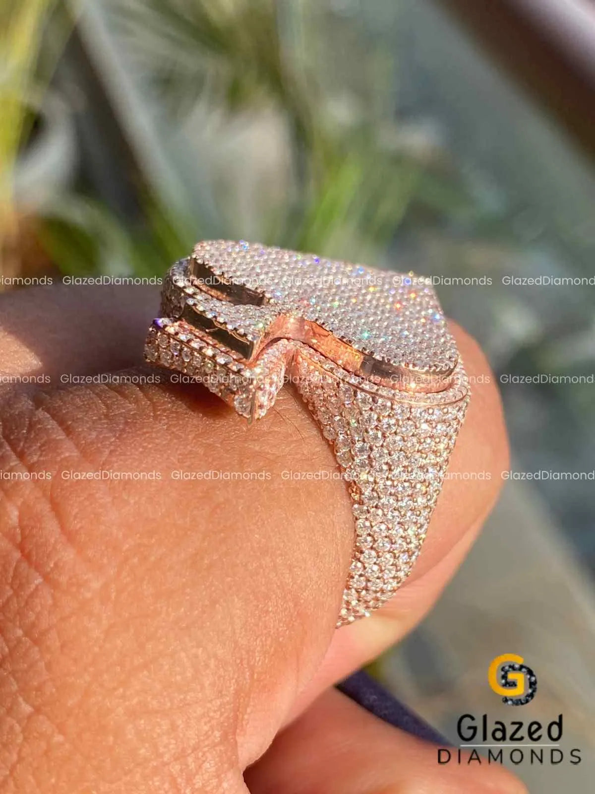 Spade Moissanite Hip Hop Ring