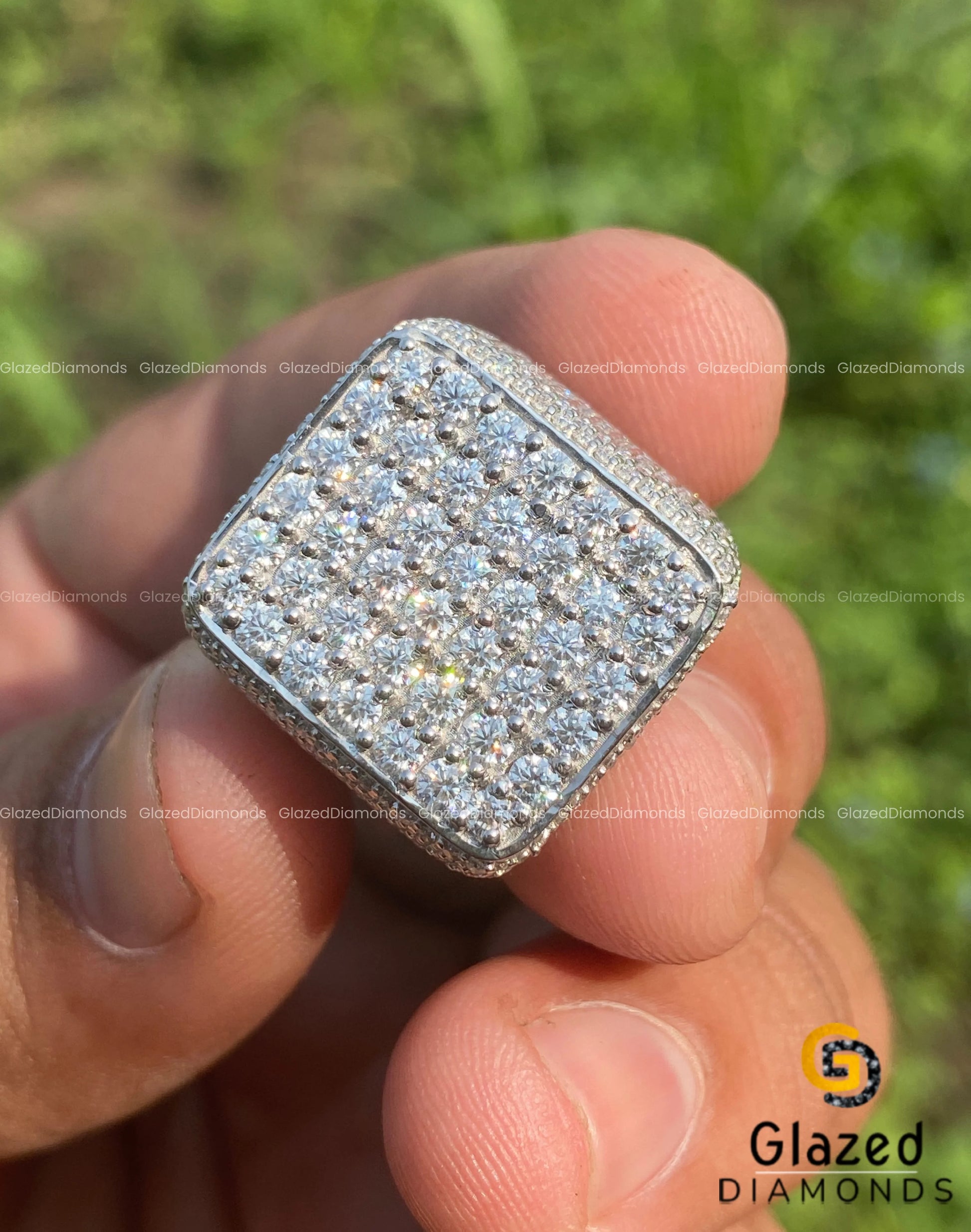 Square Hip Hop Rapper Pinky Ring