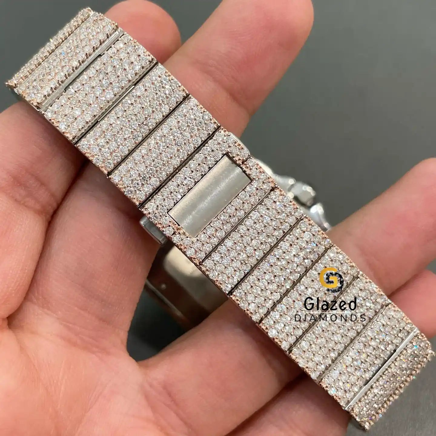 Stainless Rose Gold Plated Studded Watch