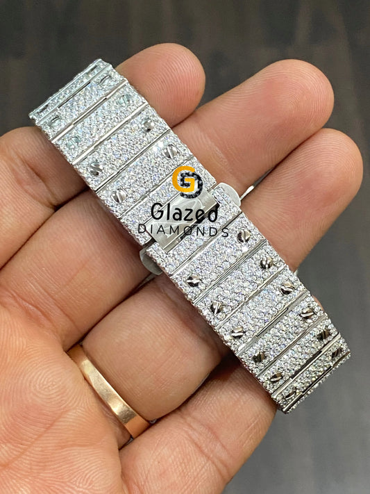 Stainless Steel Diamond Studded Watch