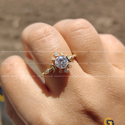 Star Diamond Ring Womens
