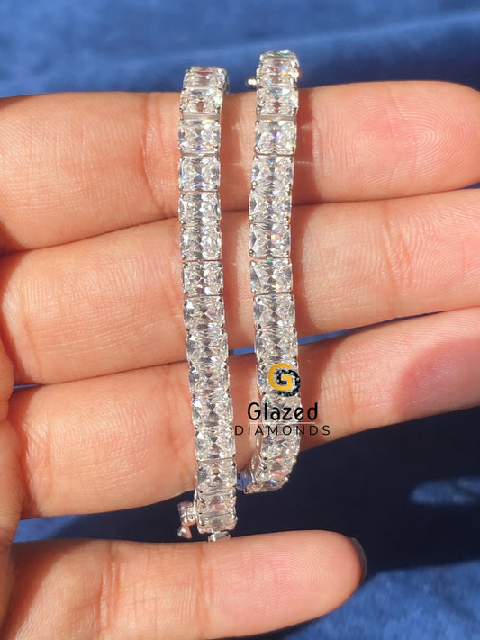 Tennis Link Radiant Moissanite Hip Hop Bracelet