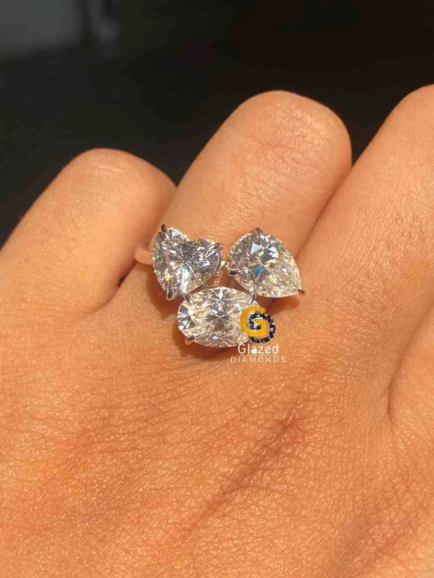Three Stone Moissanite Ring 2