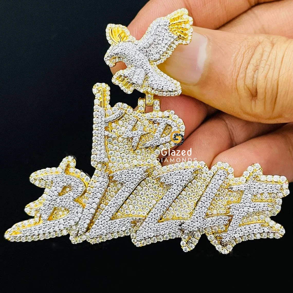 Two Tone Iced Out Pendant