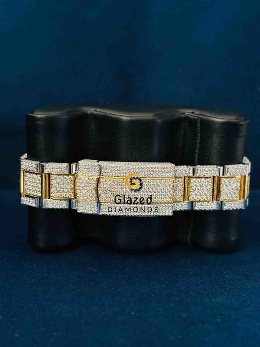 Two Tone Sky Dweller Stainless Steel Strap Wrist Watch