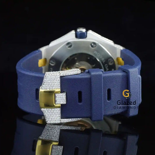 Unique Blue Moissanite Watch