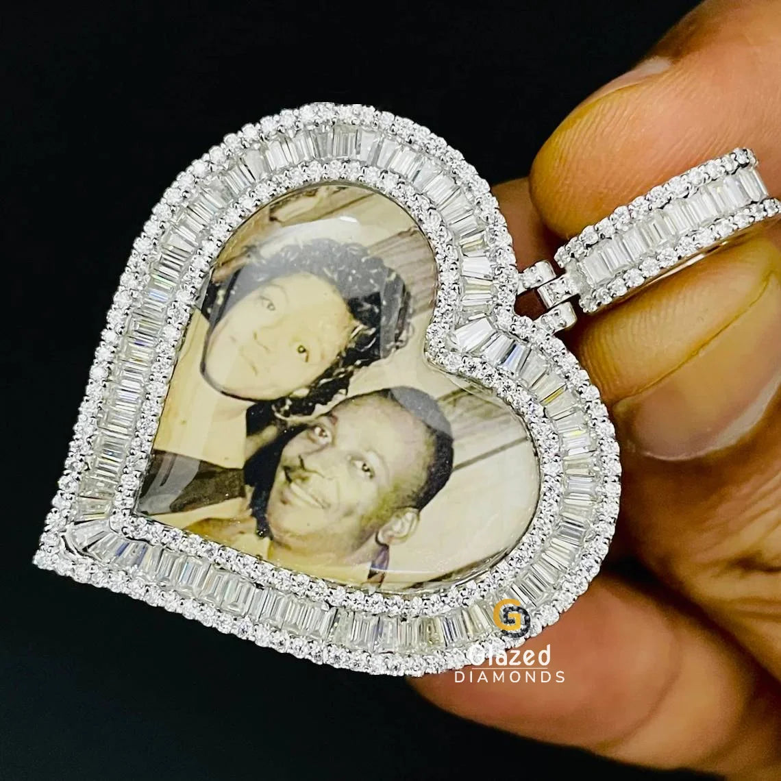 Unisex Baguette Diamond Custom Pendant