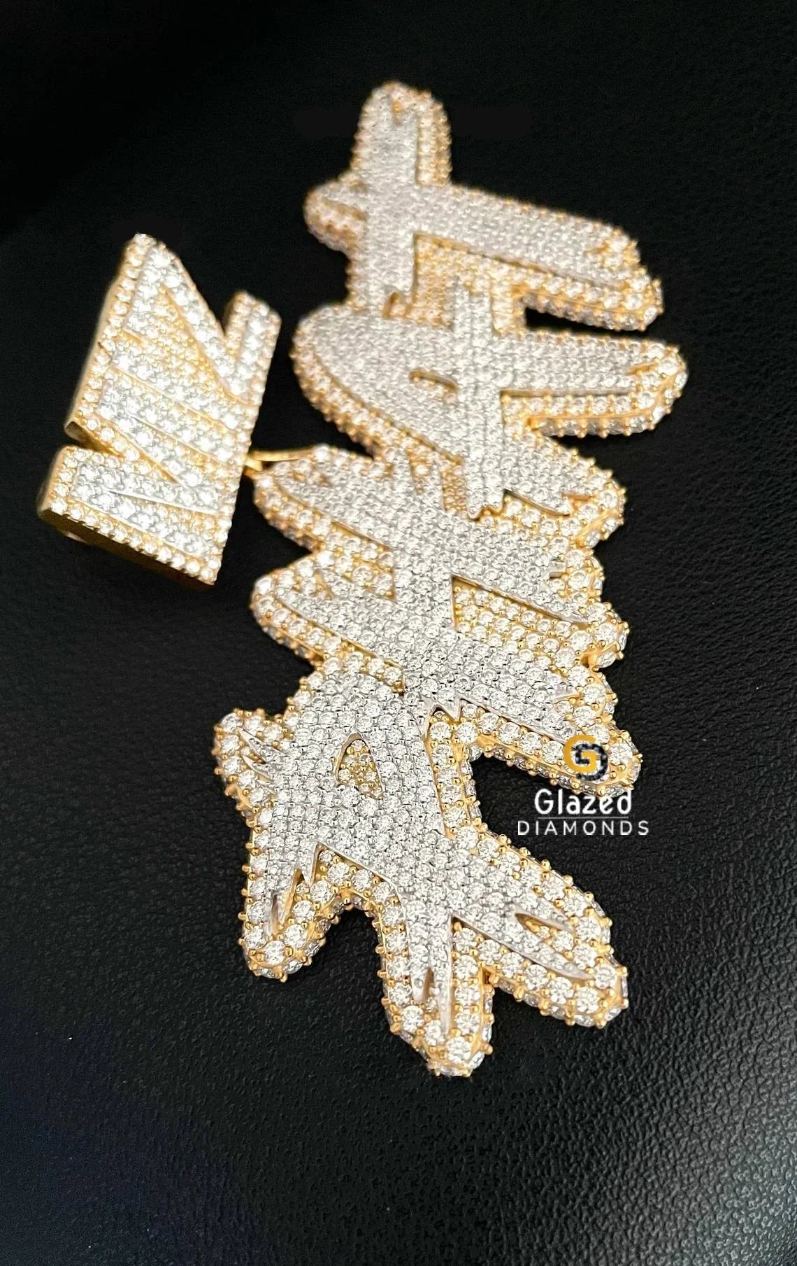 Unisex Moissanite Letter Pendant