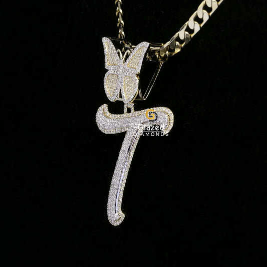 VVS Moissanite Alphabet Letter Pendant