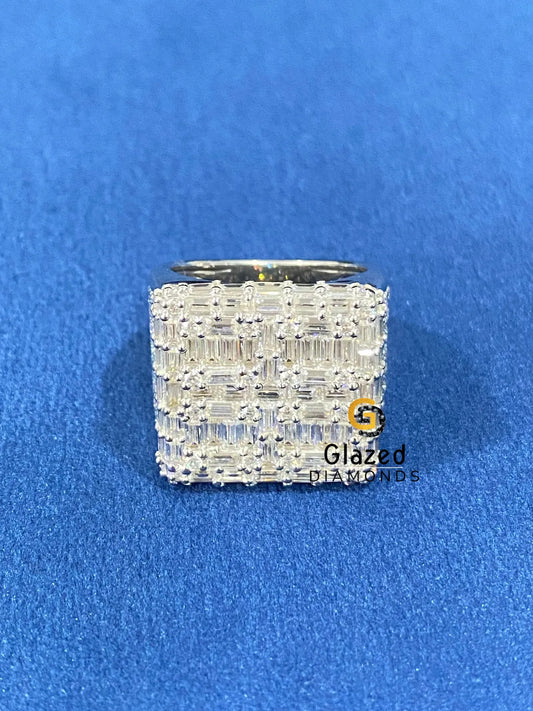 VVS Moissanite Diamond Studded Hip Hop Ring 925 Silver