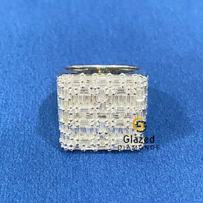 VVS Moissanite Diamond Studded Hip Hop Ring 925 Silver
