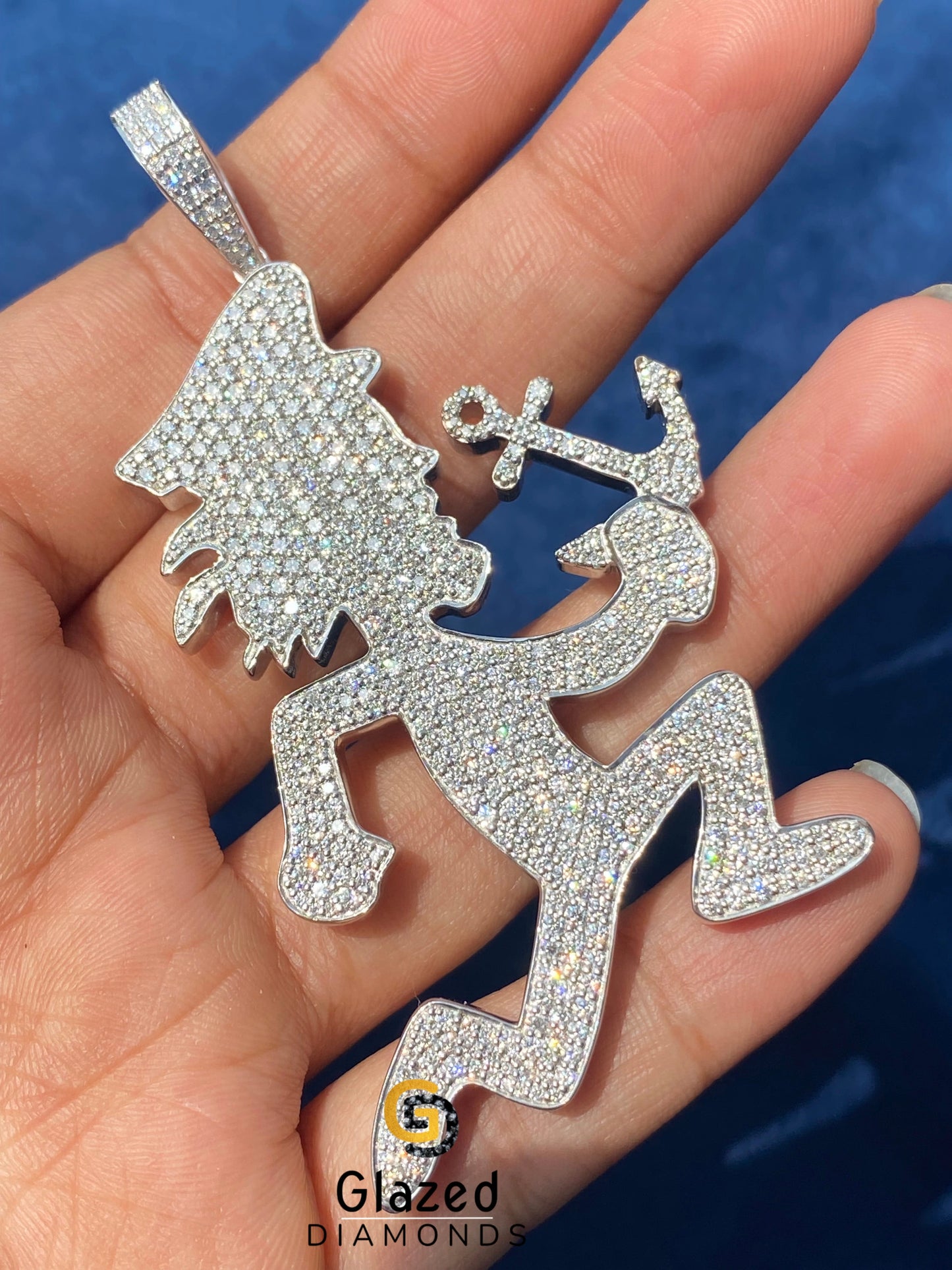 VVS Moissanite Fully Anchor Hatchet Man Pendant