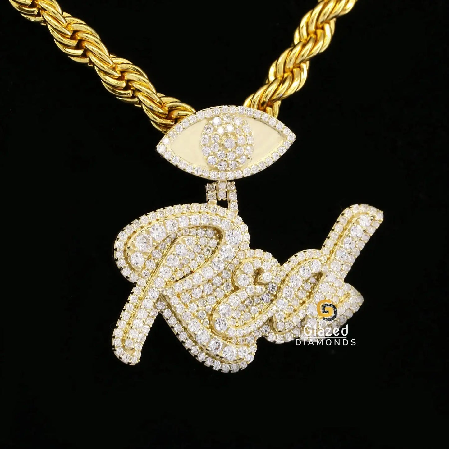 VVS Moissanite Hip Hop Name Pendant